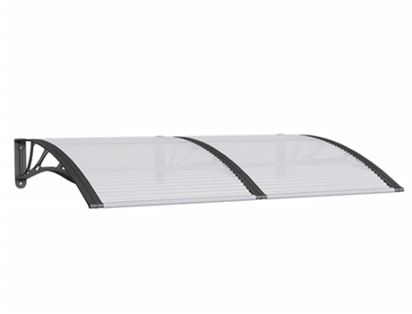 Marquesina de puerta policarbonato negro 150x100 cm VIDAXL