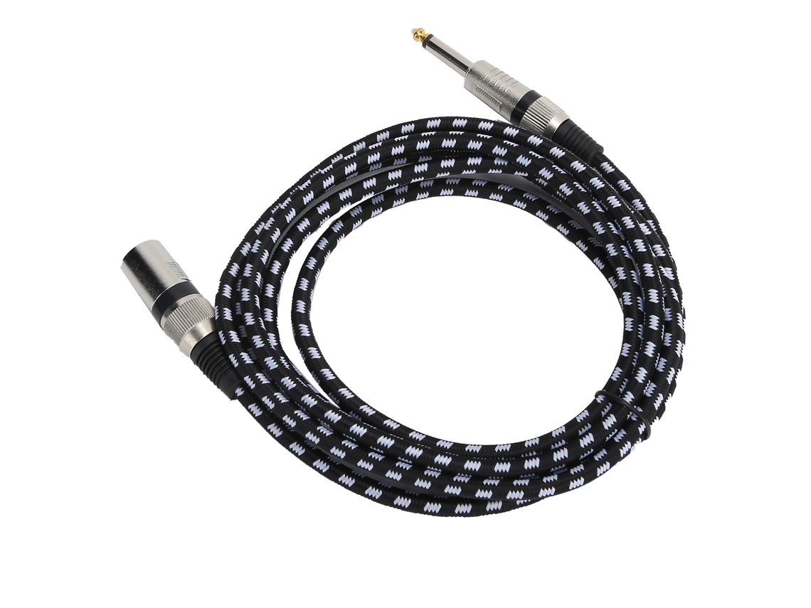 Cabo Xlr Para 6.35mm 1/4 Polegada Macho Balanced Sinal Microfone Instrumento 3m 24awg Cobre Sem Oxigênio