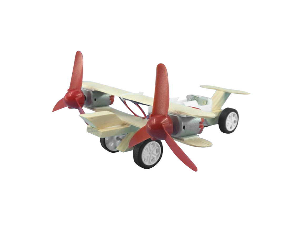 Bjww - Juguete de bloques para armar para niños con motor eléctrico, modelo de avión deslizante duradero y divertido de armar.