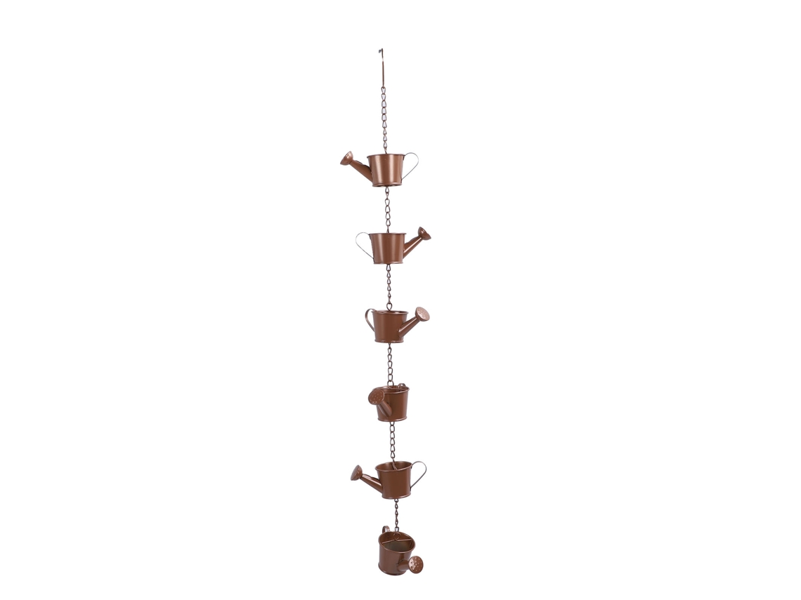Cadena de lluvia decorativa con 6 copas para jardín.
