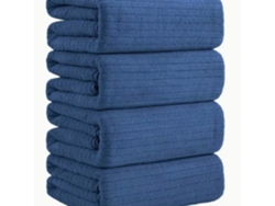 Conjunto De Toallas Siurn Extra Grandes Absorbente Secado Azul - 4pcs (90x180)