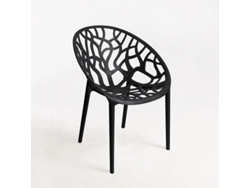 DUDECOR Silla Ringe Negro