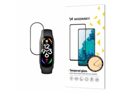 Protector de vidrio templado duradero de pantalla completa con marco para Xiaomi Mi Band 8 - negro WOZINSKY