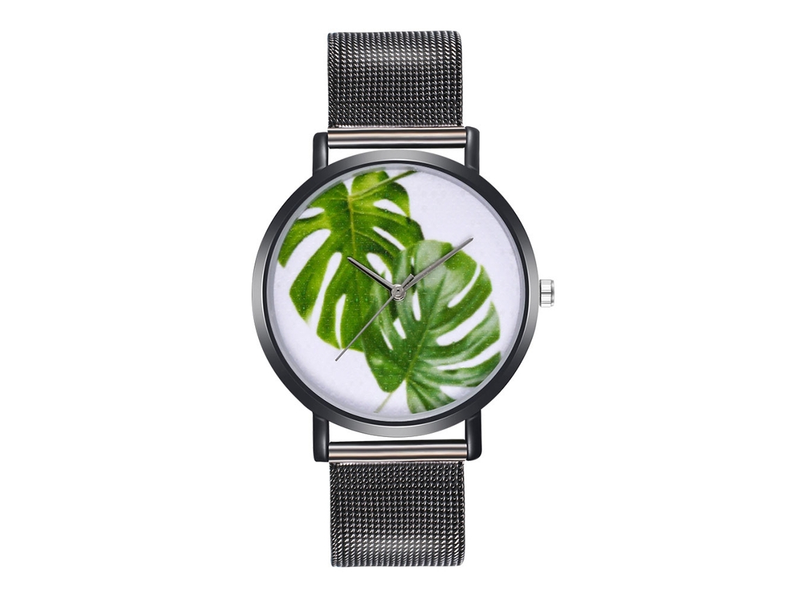Relógio De Cinto De Couro Artificial Quartz Feminino De Negócio Simples Pulseira Rosa