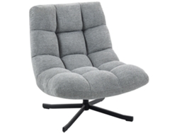 Silla giratoria impermeable de chenilla con asiento ancho de color gris.