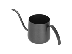 Jarra de café de cuello de cisne de acero inoxidable 304 con PTFE, 250 ml, color negro, para el hogar