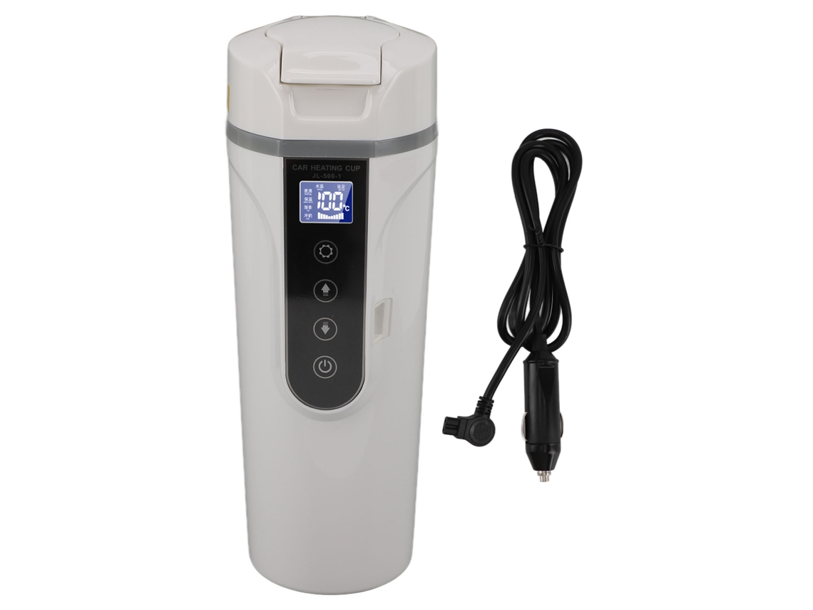 Hervidor Eléctrico Para Coche De 500 Ml Con Pantalla Inteligente, 12 V/24 V, Calentamiento Rápido, Acero Inoxidable.