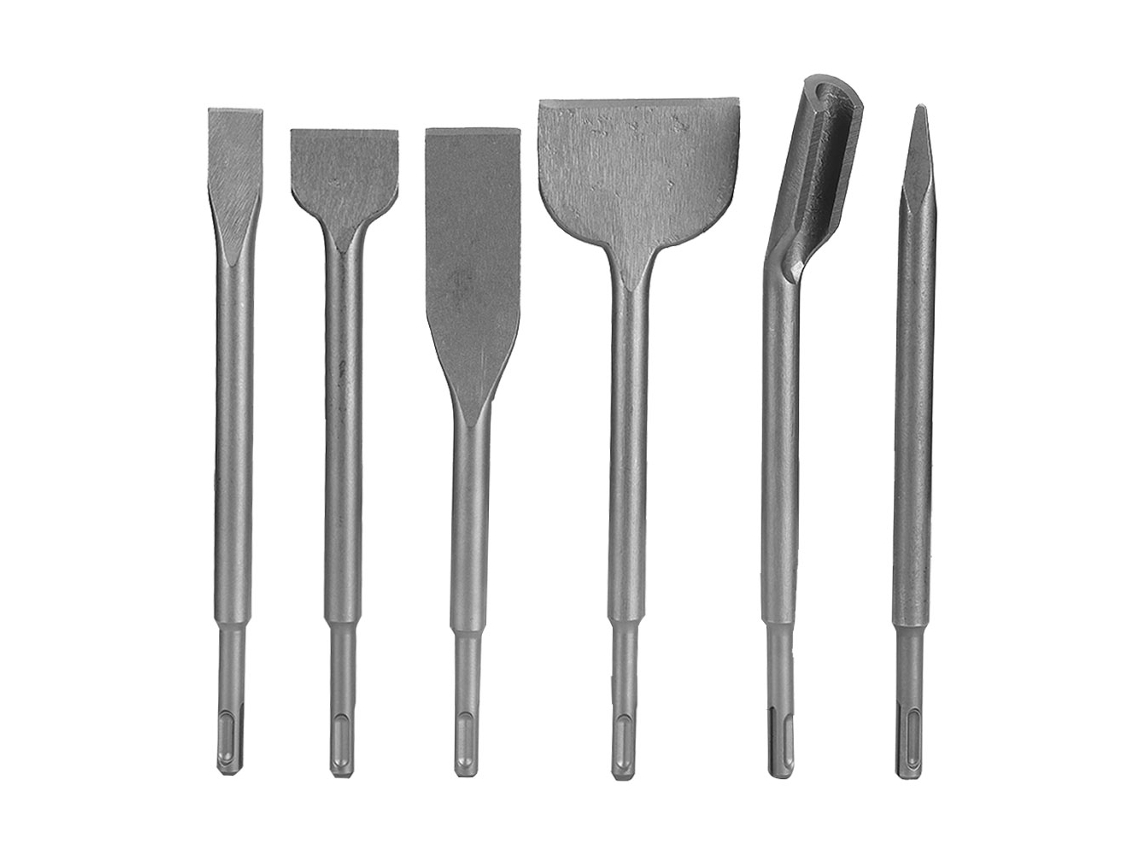 Kit De 6 Brocas Cinceladas Sds Plus Para Taladro Percutor Rotativo Para Paredes De Hormigón