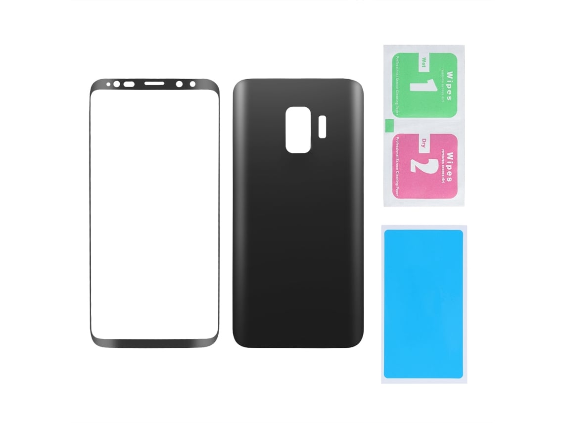 Pelicula Protectora (antiestallido, Cobertura Total) Para Samsung S9 Superficie Curva Pelicula Delantera Y Trasera Prensada Con Calor