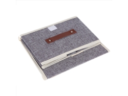 Caja De Tela Para Guardar Ropa Con Asa Y Cierre De Velcro - Gris
