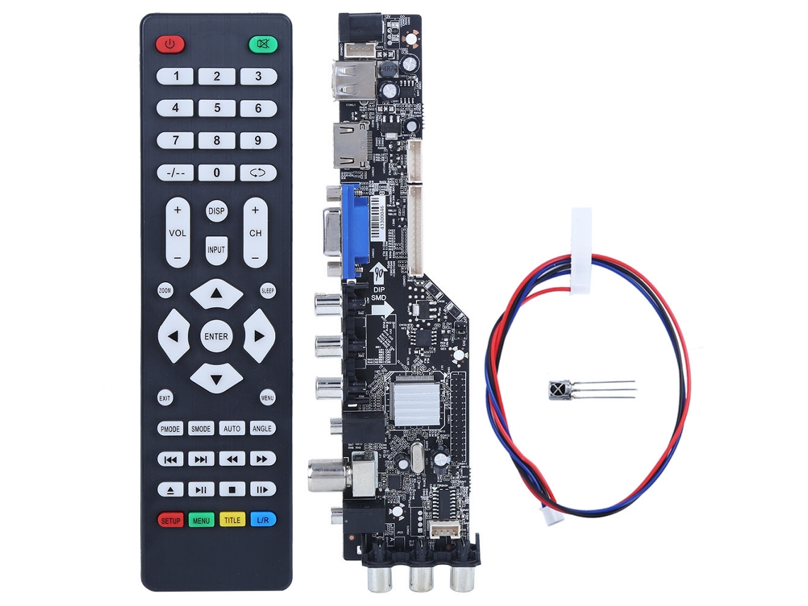 Módulo Controlador Universal Tv Lcd Placa Driver Digital 3663 Dvdt