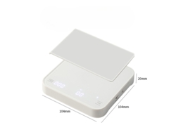 Mini báscula digital para café - USB-C con temporizador automático para espresso y vertido - Blanco Hexinyigjly