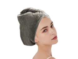 Juego de Toalla Kofihety Secado Rápido Gorro Gris - 3 unid (30x15x5cm)