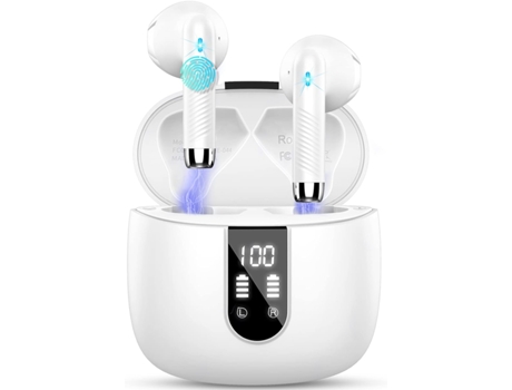 Auriculares inalámbricos, Auriculares Bluetooth 5.3 NUEVOS Auriculares inalámbricos con 4 micrófonos ENC, Auriculares Bluetooth 56H en el oído con ...
