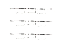 Conjunto De 3 Armadilhas Para Pesca Com Gancho E Alimentador De 25g Aço Carbono Leve Portátil