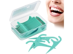 60 Palillos De Hilo Dental Para Cuidado Bucal Limpiador De Dientes Portátil Con Caja Almacenamiento