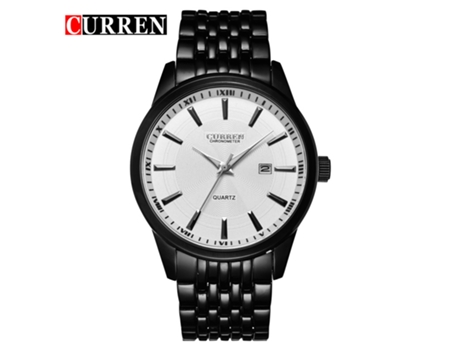 Relojes para Hombres Reloj de Cuarzo Resistente al Agua para Hombres Reloj de Pulsera de Acero Inoxidable de Moda de Negocios - Concha Negra Blanca...
