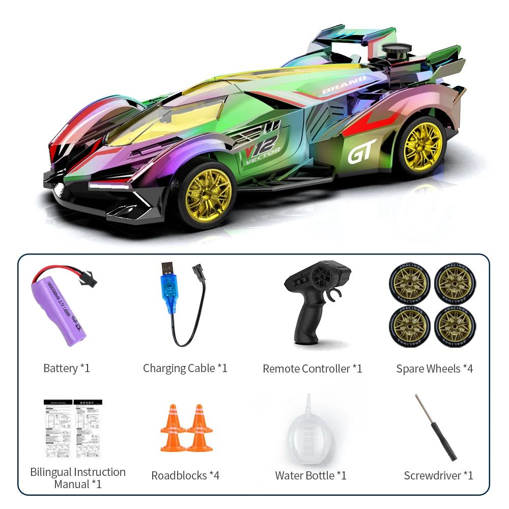 Coche Teledirigido De Tracción A Las Cuatro Ruedas Para Derrapes, Un Regalo Para Niños.