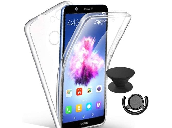 Kit Carcasa, PopSocket y Soporte Huawei Mate 10 Lite 360º Transparente