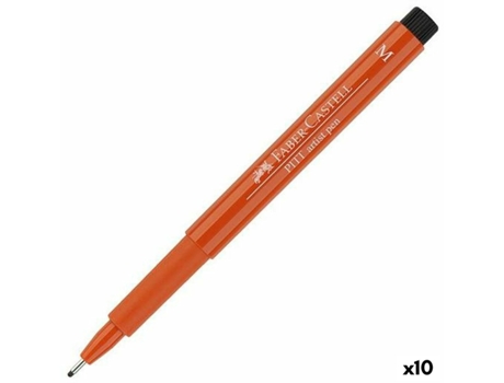 Rotuladores FABER-CASTELL pitt artist fineliner m 10 unidades Naranja escuro