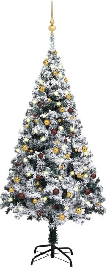 Árbol De Navidad artificial con led y pvc verde 150 cm vidaxl luzes 95x15