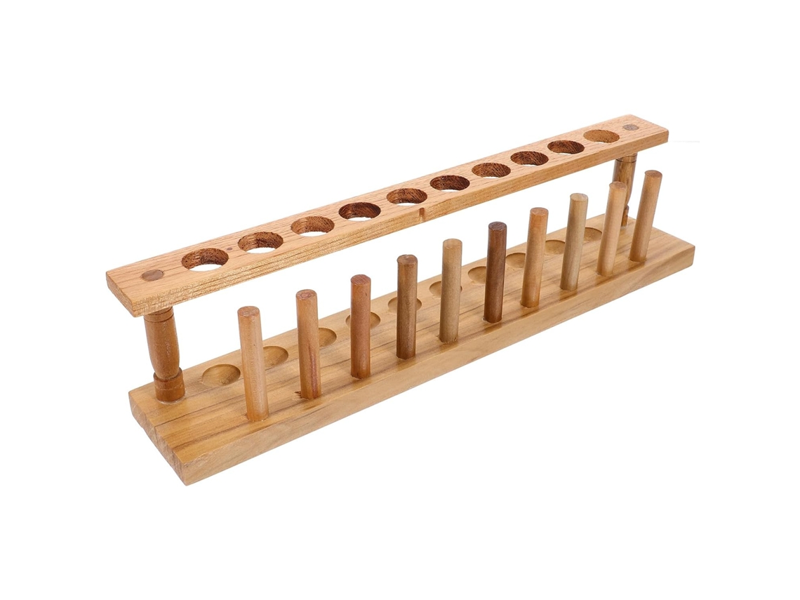 Suporte Tubular De Madeira Com 10 Furos, Ø 22 Mm