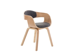 DUDECOR Silla Berlim De Tela Roble Y Gris Claro