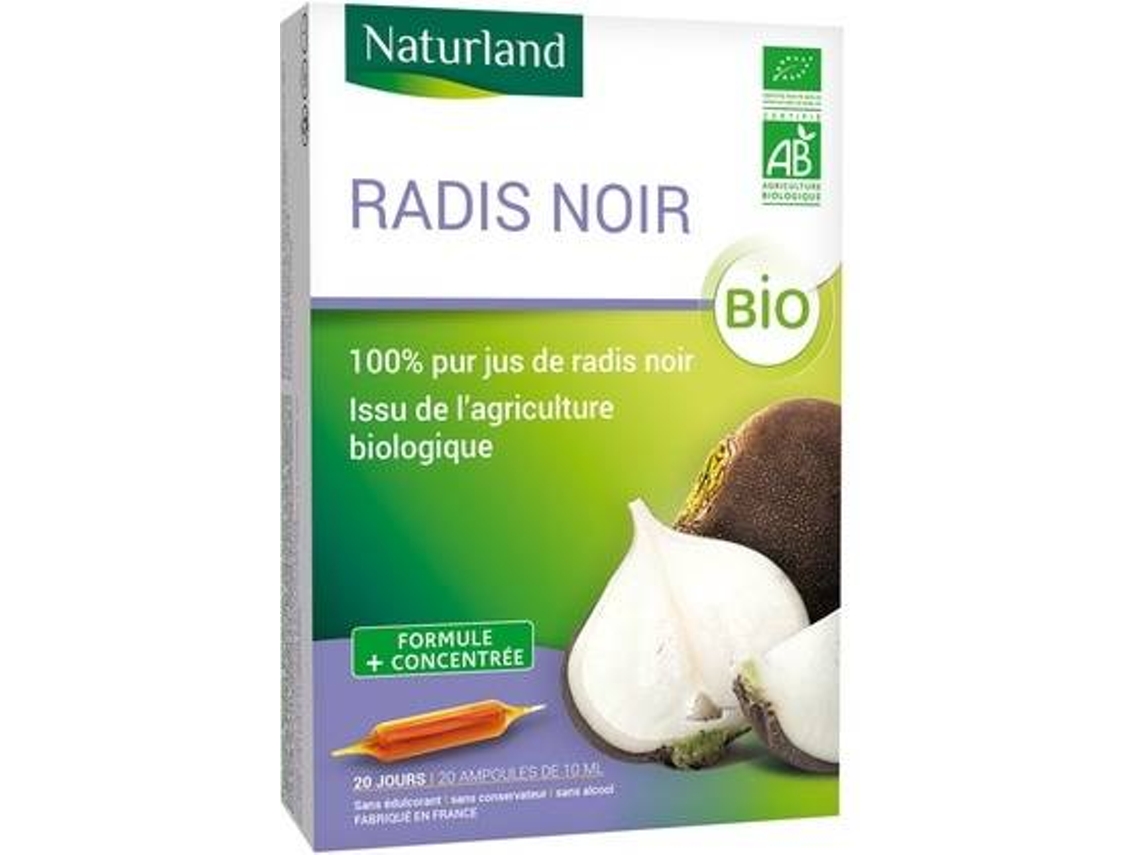 Complemento Alimentar NATURLAND Rabanete Preto (20 ampolas de 10ml)
