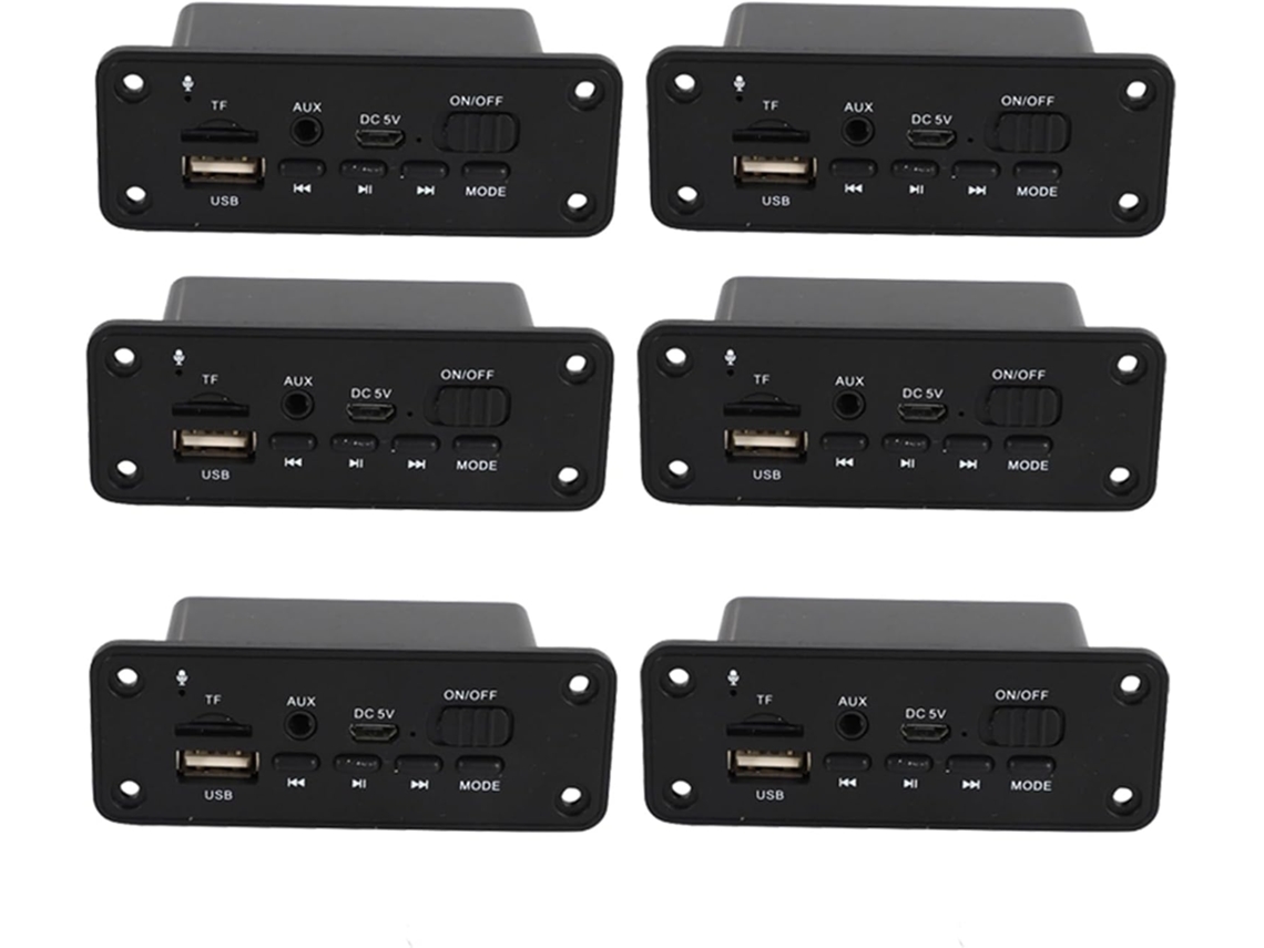 Reproductor Mp3 6x, Manos Libres, Decodificador De Tarjeta, Amplificador De 2 X 3 W, Cc 5 V, Wma