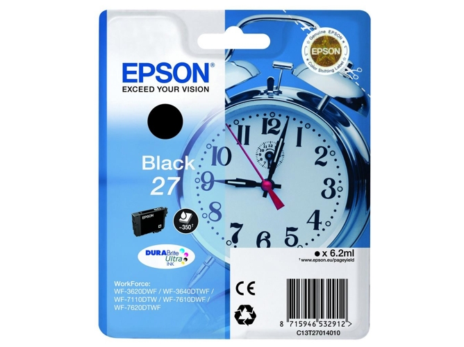 Cartucho de Tinta Original Epson 27 Negro