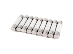 10 Piezas Fusibles Cerámicos Cilíndricos 250v 30a 6x30mm Tipo Rapido Blow Para Proteccion De Circuitos Electricos Tono Plata Blanca