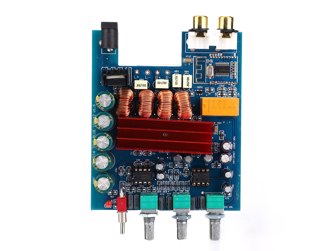 Placa De Amplificador Digital Dp2 Tpa3116d2 2.0 100wx2 Con Preamp Y Bluetooth 4.2