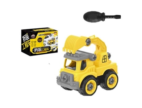 Tornillo Modelo de Coche Camión Excavadora Desmontaje Juguete Con Caja 6