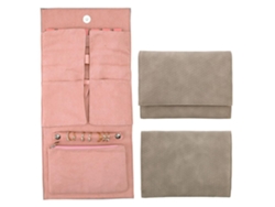 Organizador Bolsa Joyería Cuero Aretes TRUYUETY Franela Piel (25x16x5cm)