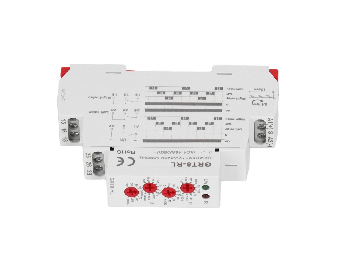 Relé de tempo alternado multifuncional Veloriskku para circulação, 0,1s a 10 dias, 12V-240V AC/DC, com indicador LED.