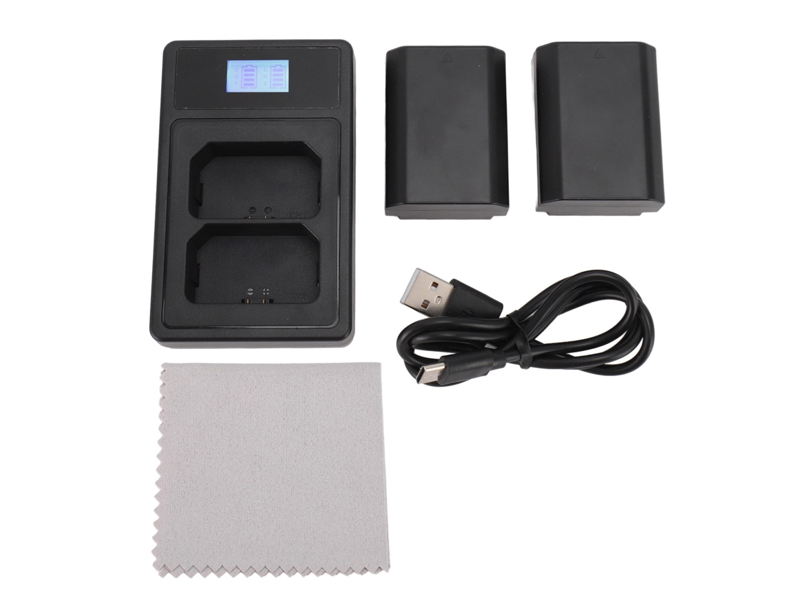 Kit Mali de bateria np fz100, carregador para câmeras a7iii, a7r v, a7c, a9, a6600, com 2 baterias 2280mah