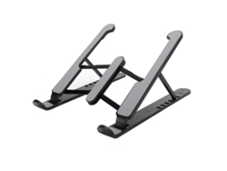 Soporte Para Portátil, Plegable Y Ajustable En Altura, Disipación De Calor, Elevador De Computadora Para Oficina Negro