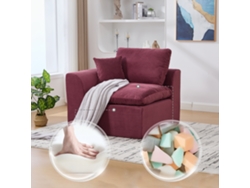 Sillón Individual Nórdico Tela Suave Cojines Sala Dormitorio Ocio