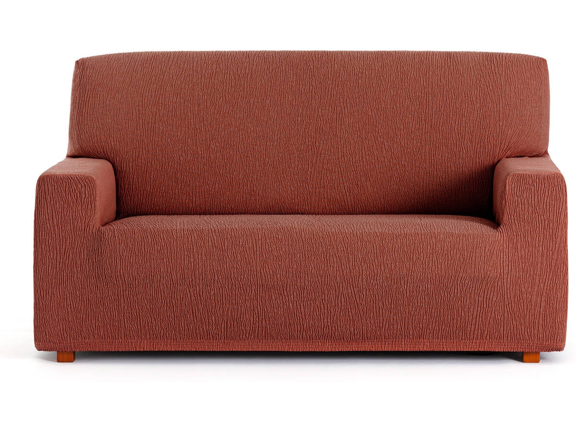 Funda de Sofá 3 Plazas EYSA Premium Troya Tejido Elástico (210 x 70 x 110 cm - Poliéster y Algodón - Naranja)