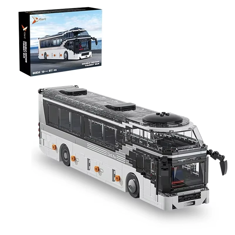(66034) Bloques De Construcción De Autobús Turístico De 811 Piezas Moc Bloques De Construcción De Modelo De Autobús Turístico De Dos Pisos