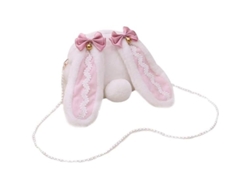 2026-bolsa Cruzada Conejo Lolita Monedero Mini Para Mujer Bolsa De Pelo Rosa