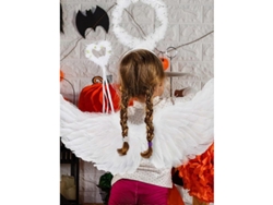 Alas De Ángel Con Luces Led, Alas Blancas De Fantasía De 65*35 Cm Multicolor