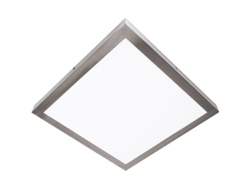 Plafón Peseta Cuadrado 40X40 1X28W Led 1960Lm 6000K 120 C.40Xl.40Xalt.4Cm Níquel FERRIMEX
