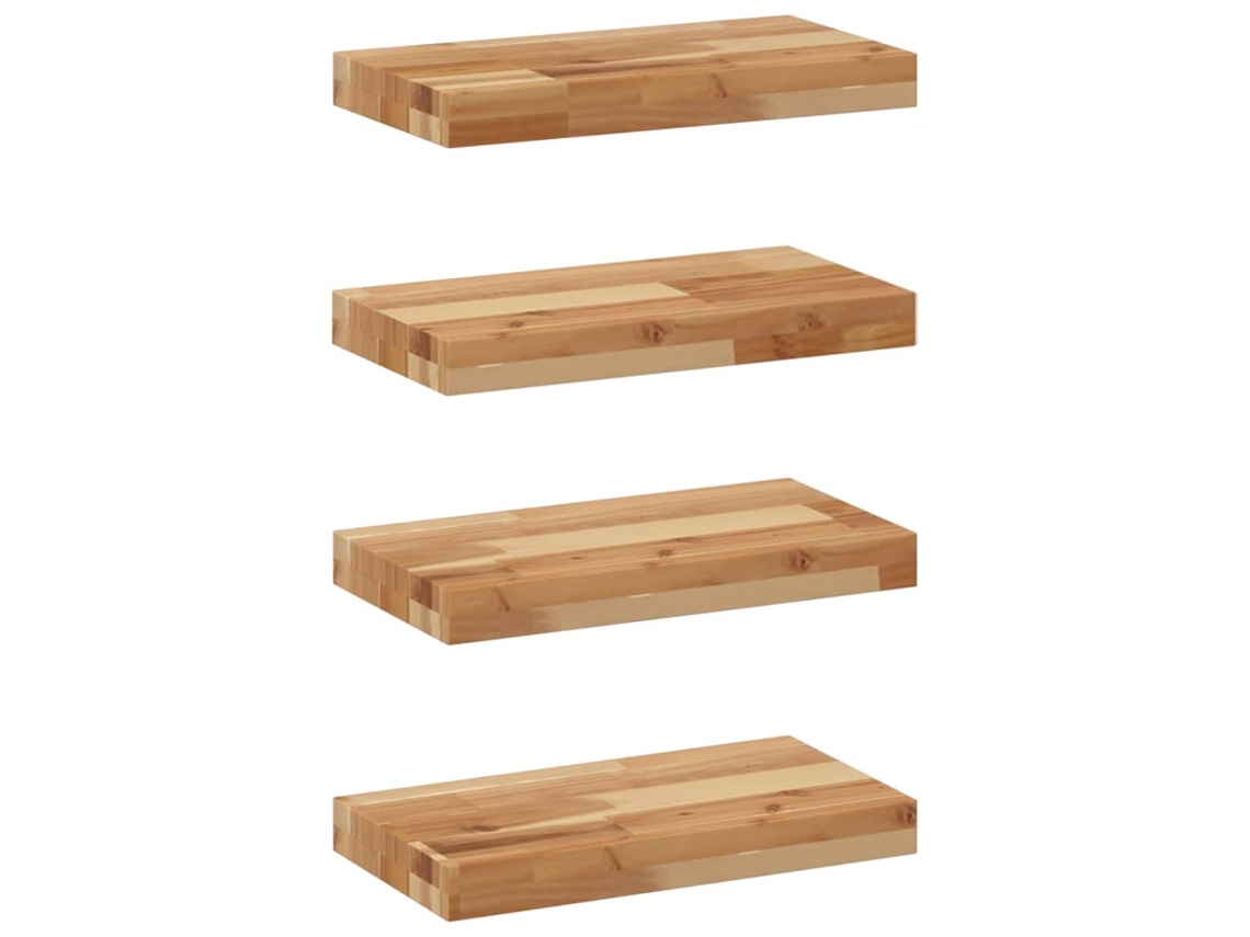 Conjunto 4 Estante Flotante VIDAXL Marrón Madera de acacia