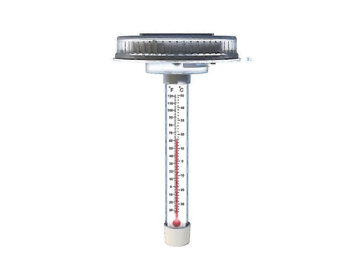 Termómetro para piscina, luz LED flotante solar para piscina por la noche, baño de hielo GOKOCO