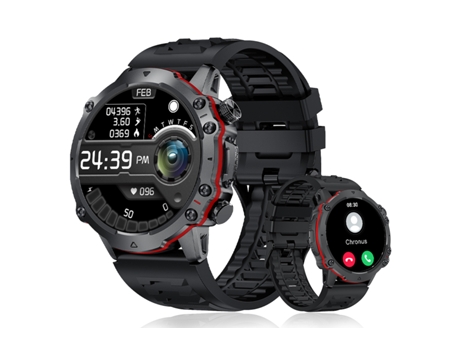 BISBISOUS Fw09 Smartwatch Hombre Cuerpo de Titanio de Grado Militar Negro