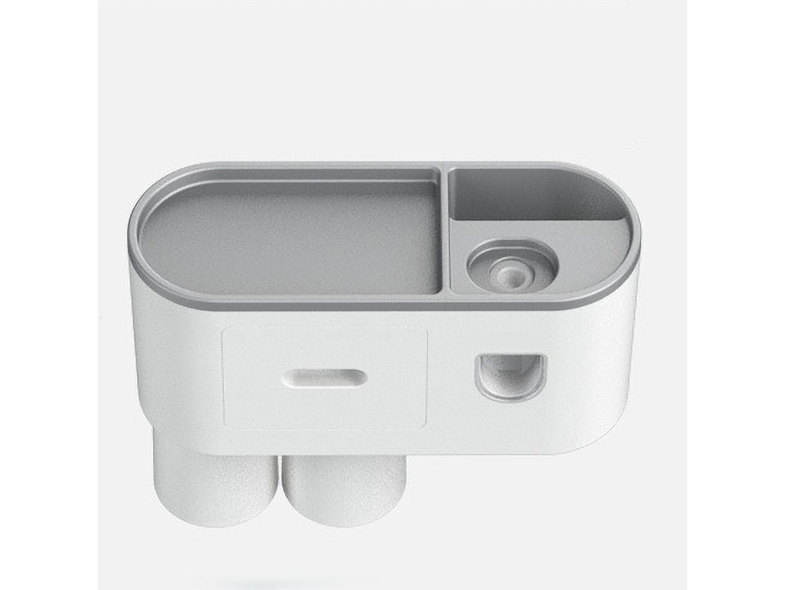 Soporte para cepillos de dientes con vaso y dispensador magnético de pasta de dientes (sin marca)