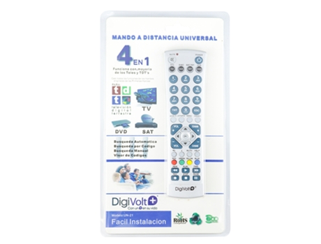 Mando A Distancia Universal Para Smart Tv Digivolt Un-21 (Plata)