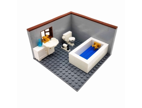 Juguete de Bloques de Construcción de La Casa de La Ciudad Cuarto de Baño