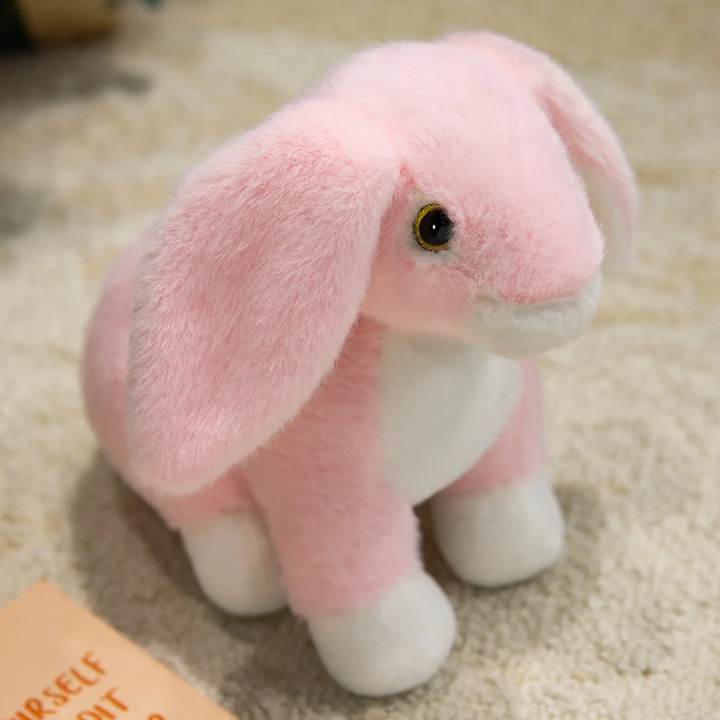 (rosa, 28 Cm) Lindo Juguete De Peluche De Conejo De Anime Realista Con Diseño De Dibujos Animados